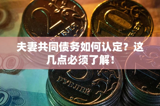 武汉夫妻共同债务如何认定？这几点必须了解！
