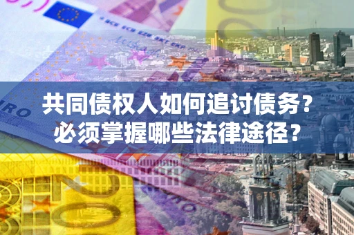 武汉共同债权人如何追讨债务？必须掌握哪些法律途径？