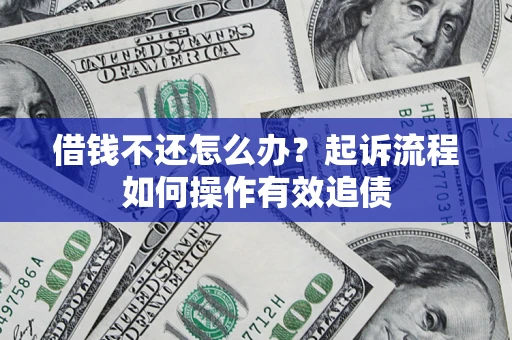武汉借钱不还怎么办？起诉流程如何操作有效追债